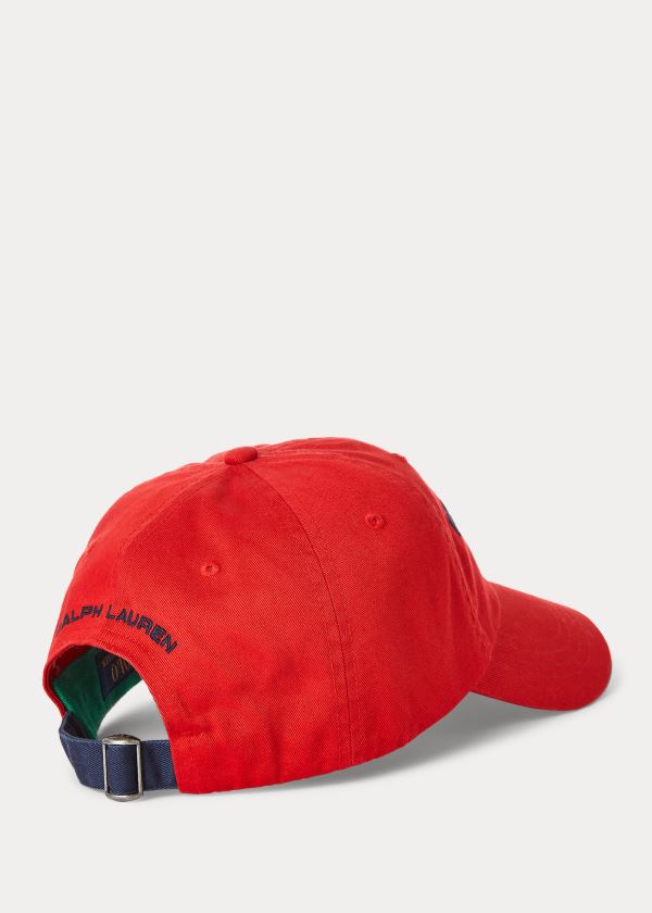 Gorra Polo Ralph Lauren Hombre Rojos - Flag Cotton Chino - HBFKI6459